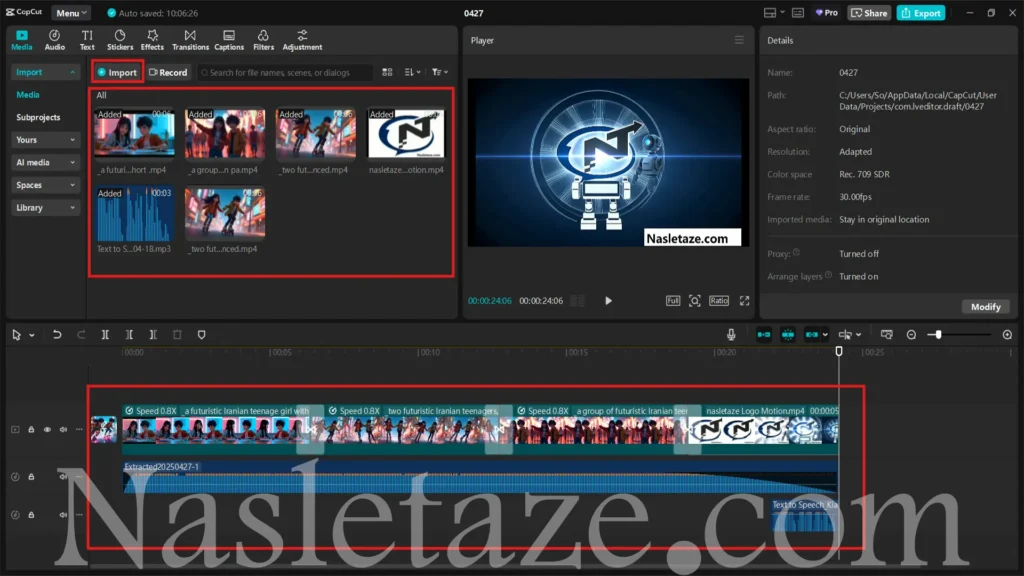 ادیت نهایی برای ساخت انیمیشن کوتاه با هوش مصنوعی در محیط Capcut
